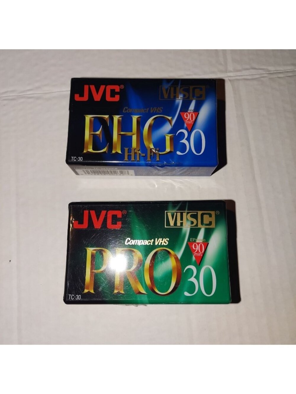 JVC Compact VHS TC-30 PRO & EHG Hi-Fi Video Cassettes 30 Min Each New Sealed-SET